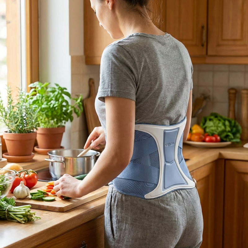 Ceinture Lombaire Pro Active pour soutenir le bas du dos en position debout prolongée lors de la cuisine