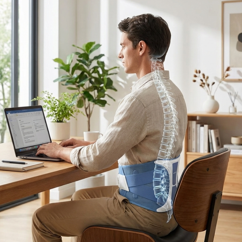 Ceinture Lombaire Pro Active pour travail de bureau : maintien ergonomique et correction posturale