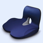 Coussin lombaire ergonomique en forme de L, mousse à mémoire de forme, coloris bleu marin