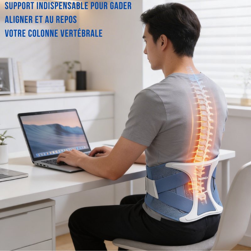 Ceinture Lombaire Pro Active pour corriger la posture et soulager le bas du dos au bureau