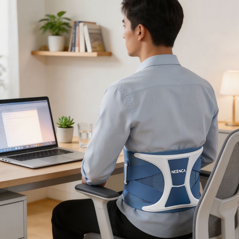 Ceinture Lombaire Pro Active ajustable pour soutien du dos au sport et en position assise prolongée